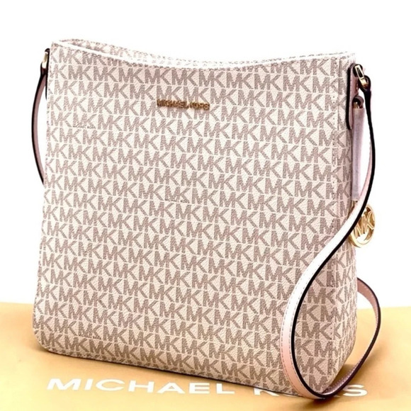 Michael Kors Large Messenger Crossbody Bag Powder Blush Multi - Picture 1 of 13